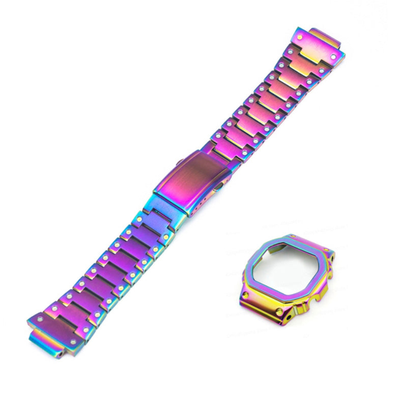Stainless Steel Watch Band Replacement + Watch Cover for Casio G-SHOCK GW-5000 5035 DW5600 Stainless Steel Watch Band Replacement + Watch Cover for Casio G-SHOCK GW-5000 5035 DW5600